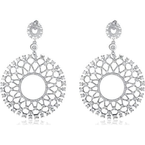 GrayBirds New Fashion Round Drop Earrings For Wedding Women AAA Cubic Zirconia Luxury Jewelry MLE093