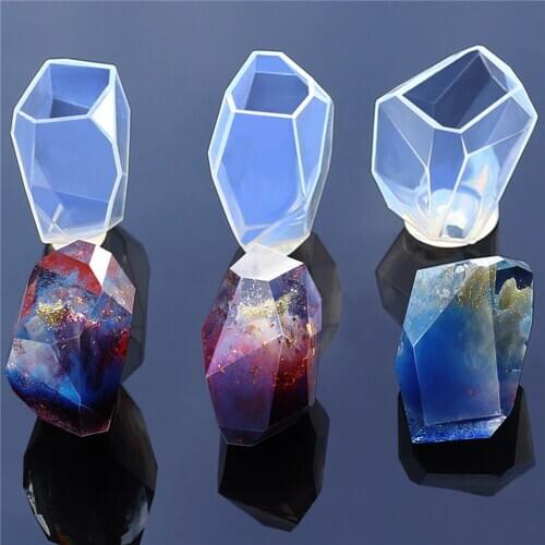 New Soap Molds Crystal Irregular Geometric Jewelry Mold Silicone Resin Ornaments Craft Making Decoration