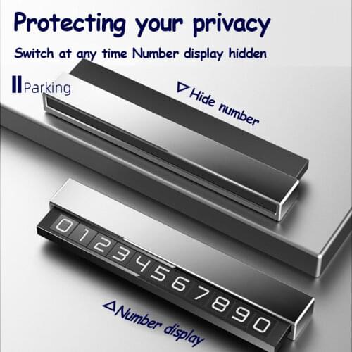 Parking sign fashion car number plate decorative sign ornaments move the car phone number plate hidden