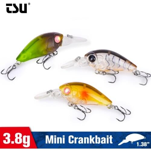 TSURINOYA DW39 Trout Mini Crank Bait Hard Sinking Lures 35mm 3.8g Artificial Bait Minnow Jerkbait For Bass Pike Swimbait Wobbler