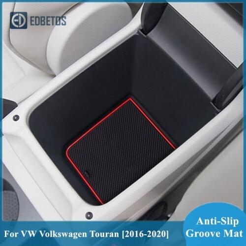 For VW Touran 2016 2017 2018 2019 2020 Volkswagen Touran MK2 Accessories Rubber Mat Non-slip Interior Cup Pad Car Mats