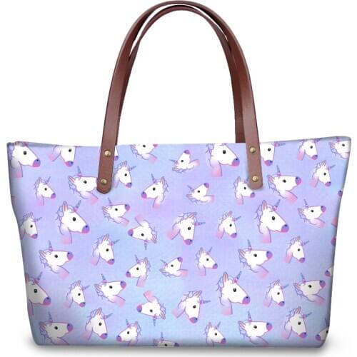 New 2020 Luxury Handbags Trendy Womens Bags Cartoon Unicorns Printing Shoulder Bags For Women Fashion Street Bag Bolsa Feminina