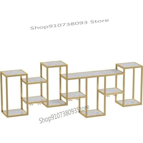 Light luxury modern wall small wine rack wine cabinet living room dining room background decoration wine rack wall-mounted simpl