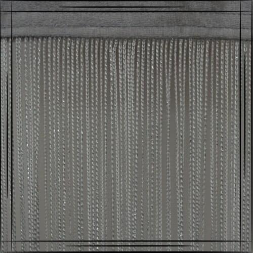 White Silver Lurex Thin Chain Rope Curtain