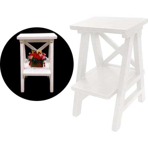 Vintage 1/12 Dolls House Flower Rack Outdoor Flower Shelves Accessories