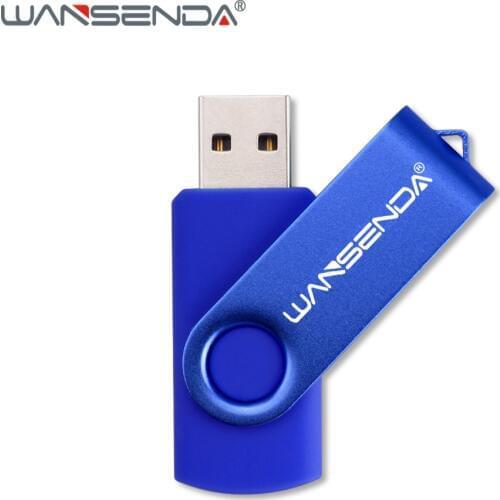 Original WANSENDA Rotation USB Flash Drive 128GB Metal Pen Drive 32GB Usb Stick 8GB 16GB 64GB 256GB Pendrive Flash Memory Stick