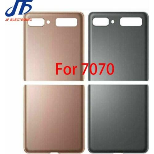 Back Glass Replacement Parts For Samsung Galaxy Z Flip F7070 F7000 Battery Cover Rear Door Housing with Sticker