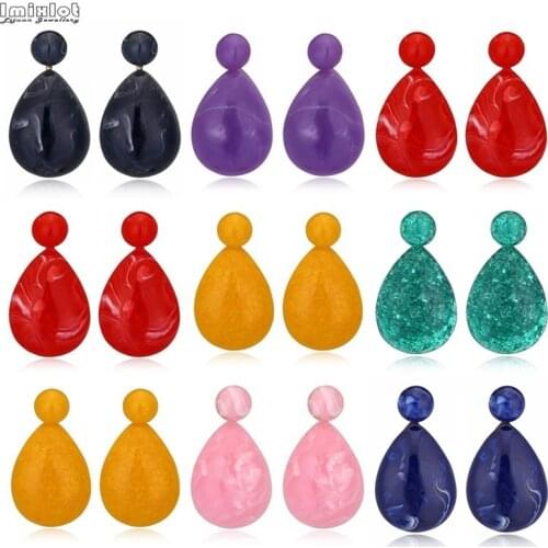 New Style Water Drop Shape Personality Resin Dangle Earring For Women Fashion Teardrop Earrings Party Jewelry Brincos