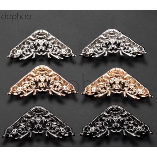 Dophee 2pcs Bags Handbags Clip Edges Hollow Fixed Decorative buckle DIY Hardware Accessories