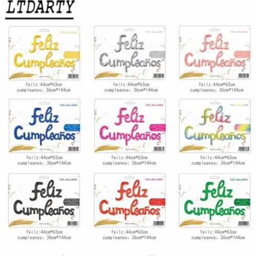 3pcs/lot Siamese Happy Birthday Balloon Spain Aluminum Foil Balloon Rose Pink Blue Birthday Party Decorations