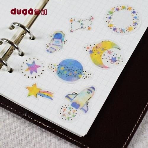 48Pcs/lot PVC Drifting Bottles Diary Journal Stickers Flakes Scrapbooking Japanese Stationery Teacher School Supplies