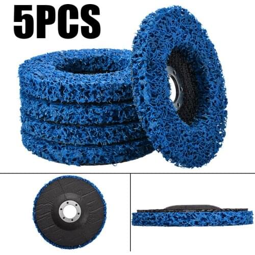 5pcs 125mm Diameter Cleaning Strip Wheel Grinding Abrasive Disc For Angle Grinder Paint Rust Grinder Remover Tools