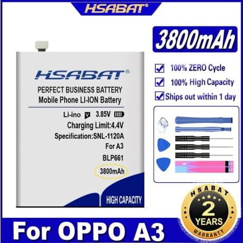 HSABAT BLP661 3800mAh Battery for OPPO A3 Batteries