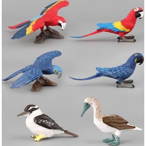 Home Decoration Accessories Simulation Figurines Forest Toucan Cockatoo Figures Animal Model Bird Parrot Figurine Home Decor