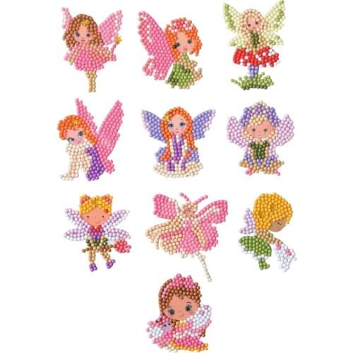 Diamond Painting Stickers Kits for Kids,DIY 5D Fairy Diamond Art Stickers