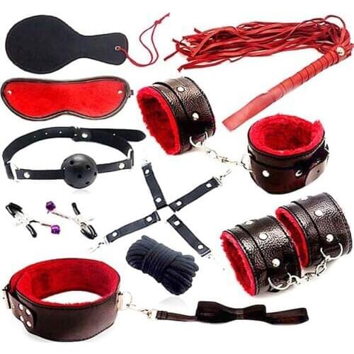 Ataullah Erotic Bondage Rope Sex Toys Games For Couples Woman Handcuffs Collar Restraint Nipple Clamps For Sex Adult BDSM BG002