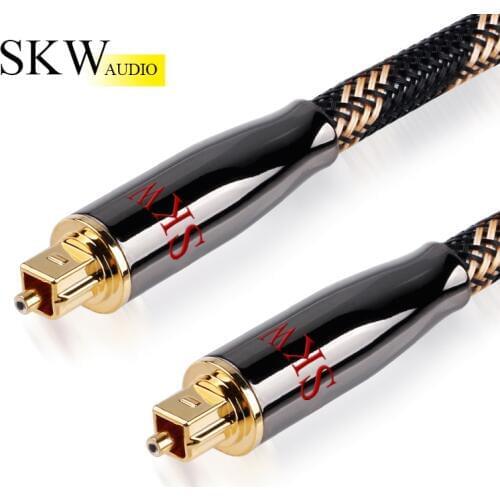 SKW 5.1 Digital Optical Fiber SPDIF Audio Cable Toslink To Toslink 1,/1.5M/2M/3M/5M For Xbox Amplifier Soundbar TV Box DVD CD