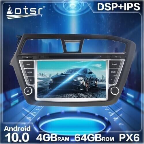 Android 10.0 4GB+64GB Car GPS Navigation For Hyundai I20 I-20 2014+ Radio Player Auto Stereo HD Multimedia no DVD Headunit DSP