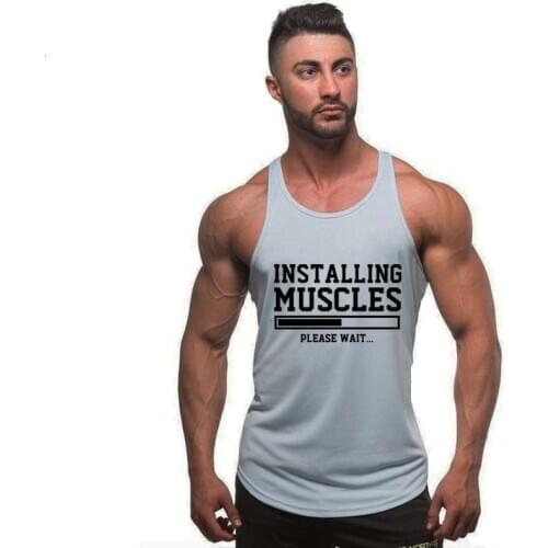 Brand Summer Running Vest Men Muscle Sleeveless Sport Bodybuilding Tank Top Gym Fitness Workout Top Sport Vest Undershirt