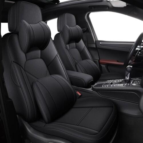 Black leather car seat cover For peugeot 2008 308 508 sw 307 sw 508 308 sw 206 5008 3008 407 sw 207 407 307 607 accessories