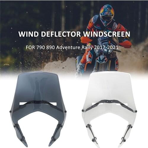 Compatible FOR 790 890 ADV Adventure Rally 2017-2021 Motorcycle New Rally Windshield Wind Deflector WindScreen Visor Viser