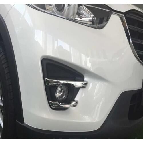 For Mazda CX-5 CX5 2012-2014 2015 2016 ABS Chrome Front Fog Light Eyebrow Strip Cover Trim Foglamp Moulding Protectore Styling