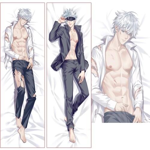 Anime Jujutsu Kaisen Gojo Satoru Coplay Double Sided Pillow Case Dakimakura Hugging Body Male Otaku Cover Home Pillowcase