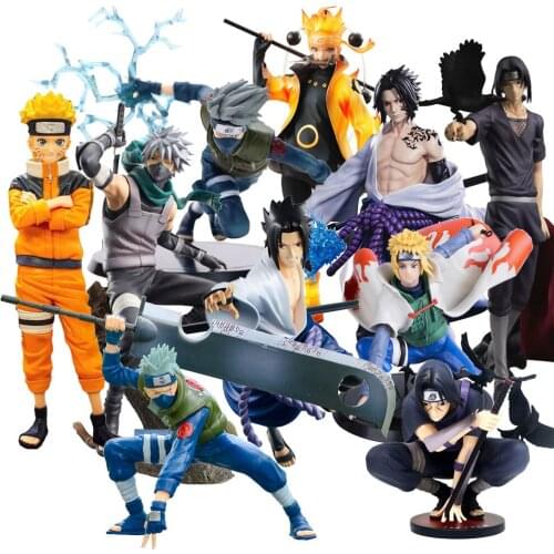 Anime Naruto Kakashi Itachi Sasuke Obito Sakura Hinata Minato Naruto Shikamaru Madara PVC Action Figures Model Toys Friend Gift