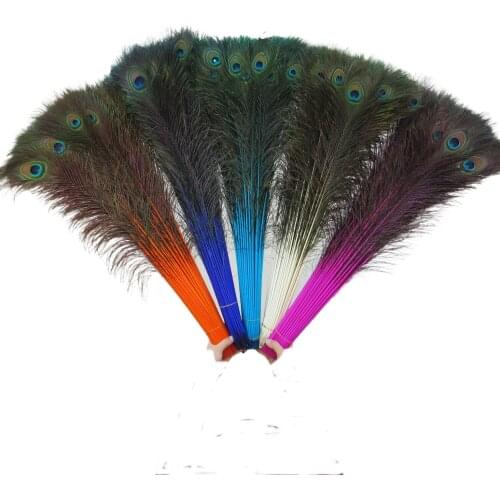 Factory 100pcs/lot beautiful natural peacock feathers 80-90cm Christmas carnival Party Craft Home DIY Decoration plume