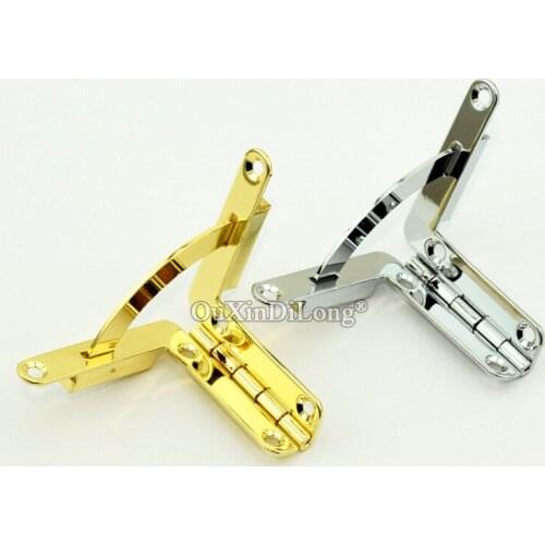 Brand New 100PCS 43mmX45mm Metal Jewelry Gift Wine Cases Watch Box Hinges Wood Lid 95° Support with Damping Buffer Hinges