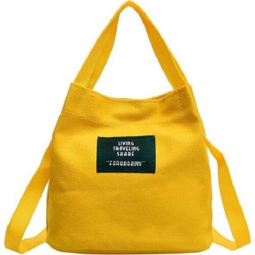 Canvas Casual Tote Hand Bucket Small Bags 2021 New Ladies Shoulder Crossbody Messenger Travel Bag