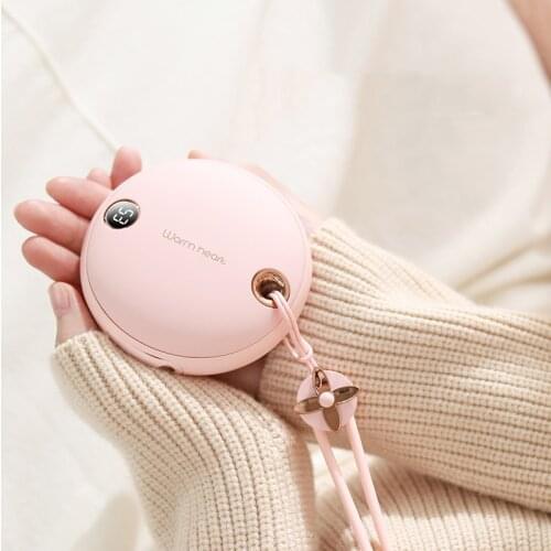 Mini Pocket Hand Warmer Power Bank 5000mAh USB Rechargeable Heater Digital Display Powerbank for Xiaomi iPhone Samsung Poverbank