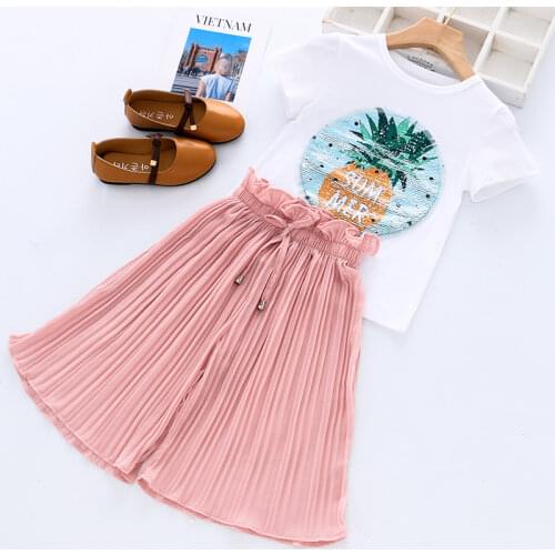 Toddler Girls Clothes Sets Summer Unicorn T-shirt+Pants 2pcs Suits Outfit Girl Tracksuit Set Children Clothing 3 5 6 8 10 Years