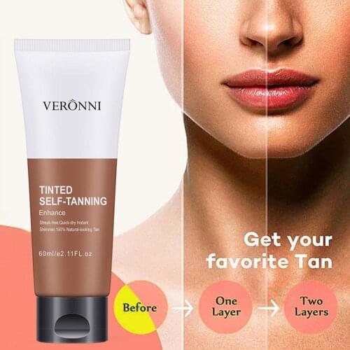 60ml Sunless Self Tanning Cream Lotion Bronze Quickly Coloring Face Body Natural Tan Cream Beauty Bikini Body Tanning Cream