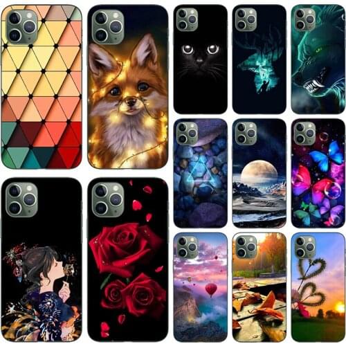 Fashion Printed Case for iPhone 12 11 Pro Max Mini 6.1 6.7 Cover Original Cute Printing Drawing soft silicone Phone Case Shell