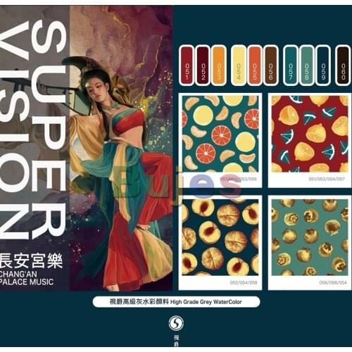 Supervision High Grade Grey Watercolor Paint Set, 10 Colors 8ml,Layered Color,Perfect for Students, Kids, Beginners and More