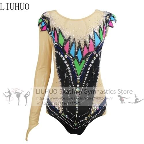 Figure Skating Dress Womens Girls' Ice Skating Performance Rhythmic Gymnastics Competition Dance Leotard Artistic Costume
