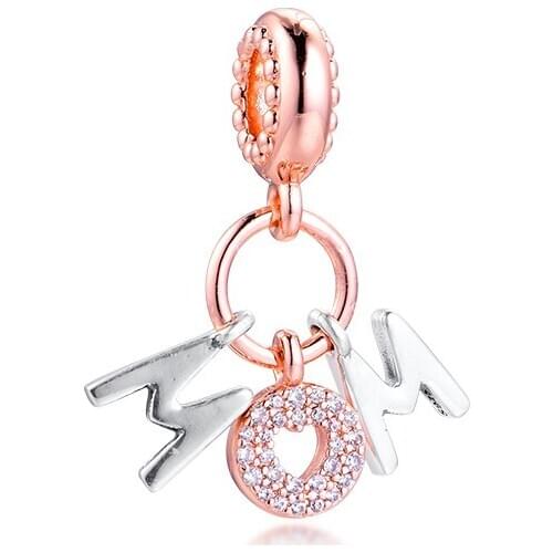 Fits for Pandora Beads Bracelets 100% 925 Sterling Silver Jewelry Mum Letters Charms Free Shipping