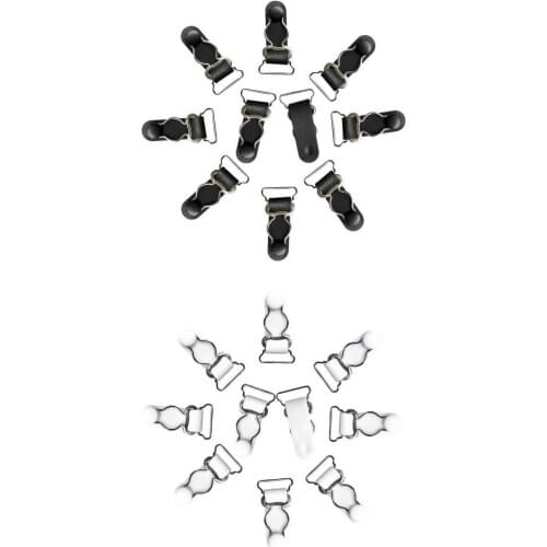 20 Pieces Of Black And White Braces For Women, Garter Belt, Replacement Braces, Grip