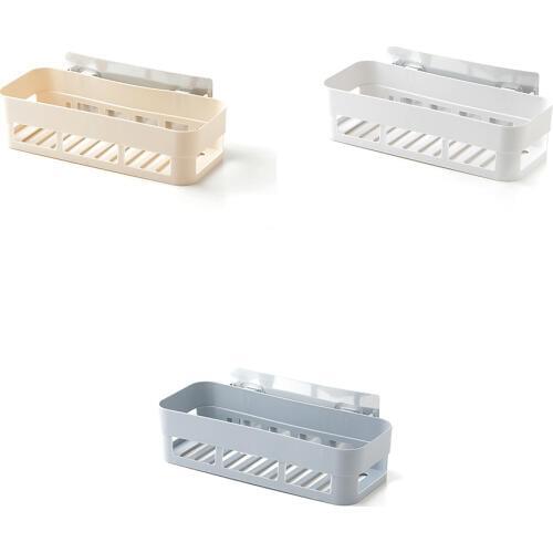 Bathroom Shelf Storage Rack Bathroom Adhesive Wall-mounted Toothbrush Tooth Glass Placement Toilet Storage Accessories Supplies