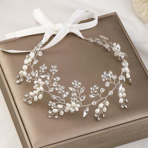 Bridal Headbands Wedding Hair Accessories crystal pearl Headband Female Hair Jewelry Bridal Tiara Headbands Womens Accessories