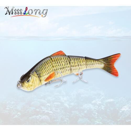 Mmlong 12cm 4 Segment Fishing Lures Pesca Swimbait 17g Crankbaits VMC Hook Artificial Hard Bait Wobbler Fishing Tackle Isca