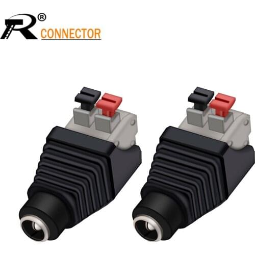 DC Connector Power Jack Plug Adapter 10pcs 12V 5A Female 2.5 X 5.5MM Power Convertor for CCTV Camera Led Strip