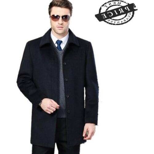 Wool blends Suit design wool coat Mens Casual Trench Coat Design Slim Fit Office Suit Jackets casaco masculino HH13a
