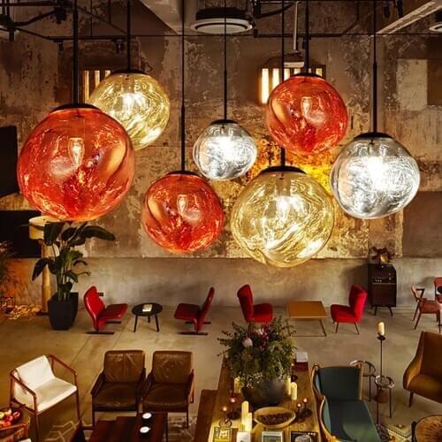 Nordic Melt Lava LED Chandelier Modern Creative PVC Pendant Lights Living Room Hanging Lights Restaurant Cafe Bar Loft Lamps