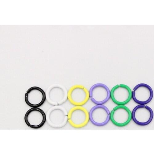 50pcs/lot 1.2x8mm Colorful Jump Rings closed Rings Connectors For DIY Jewelry Finding Making Accessories Wholesale Supplies