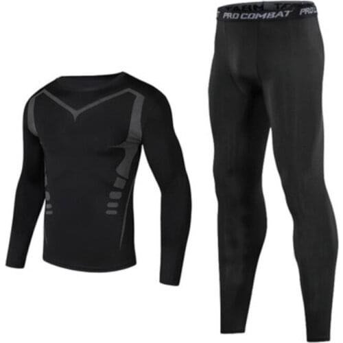 Strakke Tactische Thermische Ondergoed Mannen Outdoor Sport Functie Ademend Training Fietsen Thermo Ondergoed Lange Onderbroek