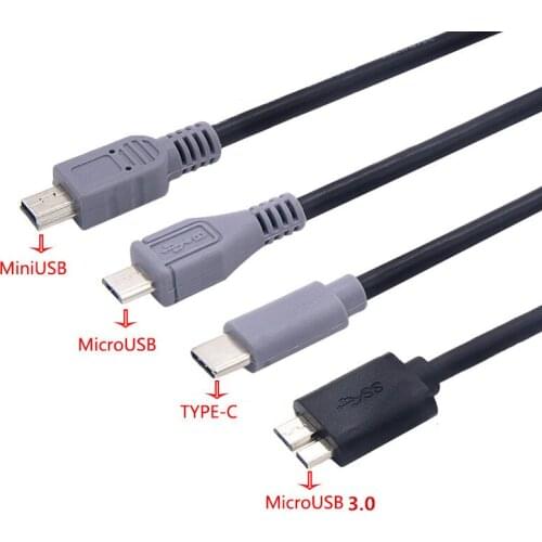 USB-C Type C 3.1 Male to Mini USB 5 Pin Micro USB Male Plug Converter OTG Adapter Lead Data Cable for Mobile Macbook Camera