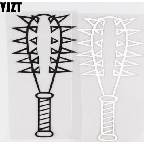 YJZT 6.8CM×16.1CM Creative Personality Mace Car Stickers Fun Vinyl Body Decoration Decals 1C-0099