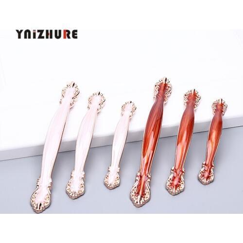 1Pc Luxurious Durable 64mm / 96mm / 128mm Furniture Handles Wardrobe Door Pulls Dresser Drawer Kitchen Cupboard Cabinet Knobs